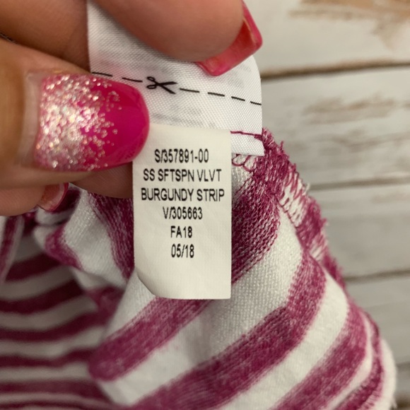 GAP Softspun Maroon & White Stripe Velvet … - Picture 7 of 7
